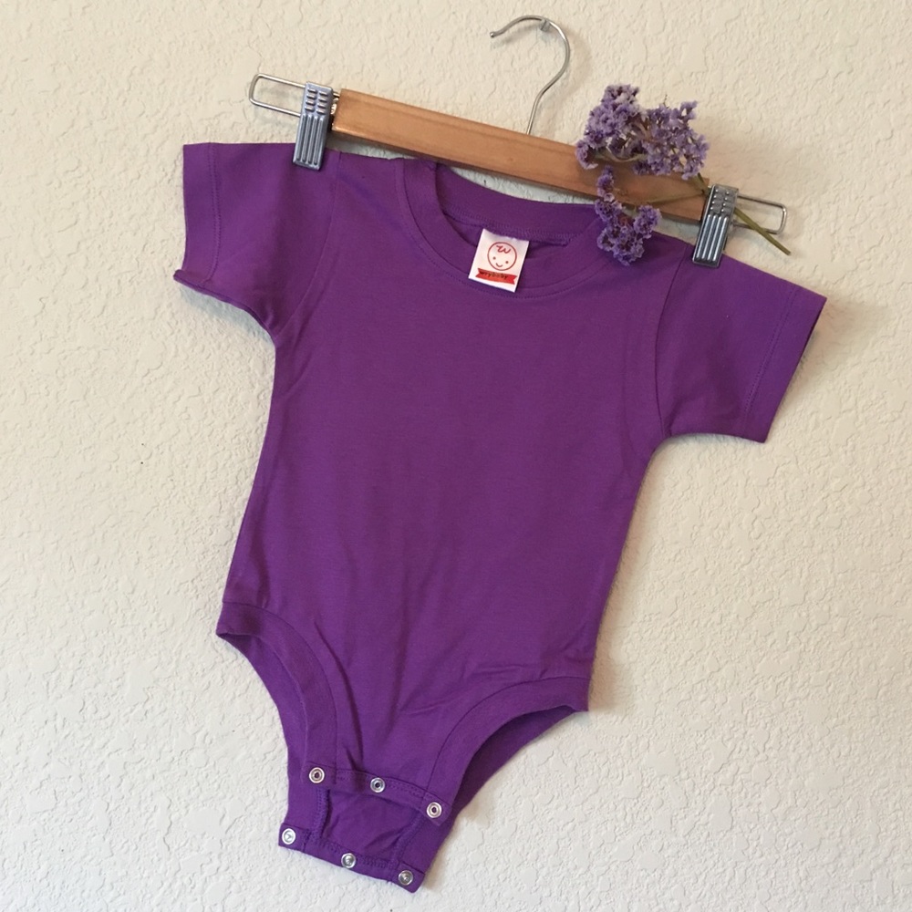 Baby Onesies! Violet or Bluebird, 100% Cotton